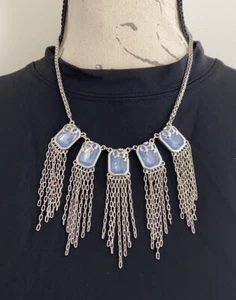 Jessica Simpson Silver-Tone Captivated Stone Statement Necklace - Picture 1 of 9
