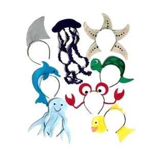 8 Sea creature animals theme ears headband birthday party favor costume supplies - Picture 1 of 4