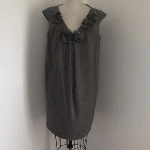 Robert Rodriguez Dress Brown Sleeveless V Neck Floral Details A-Line Pockets 8 - Picture 1 of 5