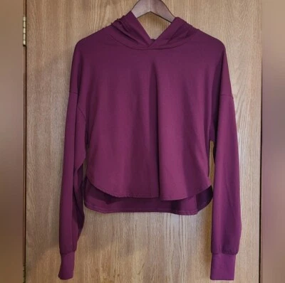 Gilly Hicks GO Sudadera con Capucha Espalda Abierta Granate Púrpura Talla S Atletismo Yoga Ropa Activa Foto 1 de 4