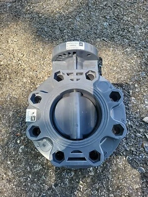 Spears 722311-040 PVC Flanged Butterfly Valve 150 PSI  4in - Image 1 of 4