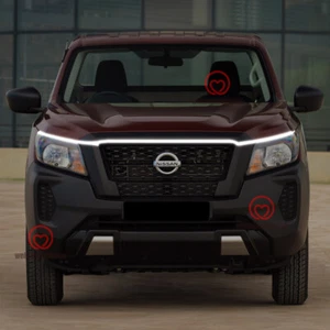 Front Grille Trim LED Hood Strip Lights DRL Decorative Lamps For Nissan Navara - Picture 1 of 11