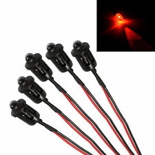 5x Red Pre Wired 5mm LED + Bezel Holder Light Lamp 12V