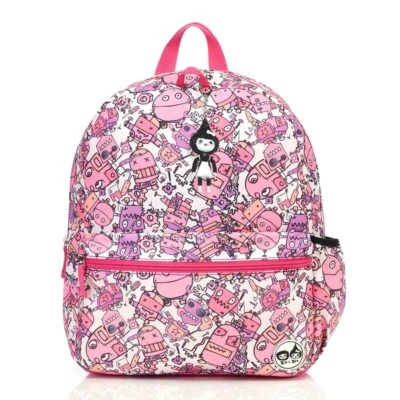 BABYMEL Zip and Zoe Junior Backpack Robots Pink