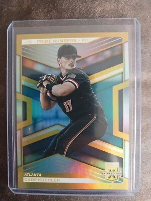 2023 Panini Elite Extra Prime Numbers #'d  01/24 Cade Kuehler RC Atlanta Braves - Image 1 of 2