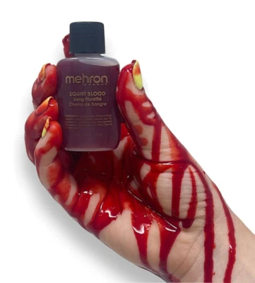 Mehron Fake Blood Squirt Blood -Bright Arterial SPFX- .5oz- Zombie FX Makeup-NEW - Image 1 of 4