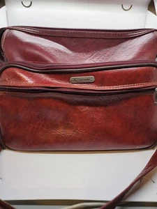 Vintage Samsonite Silhouette 2 Cognac Brown Crossbody Messenger Bag Carry On - Picture 1 of 13
