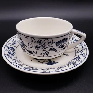 Juego de repuesto de taza plana y platillo ROYAL USA Doorn azul cebolla - Imagen 1 de 4