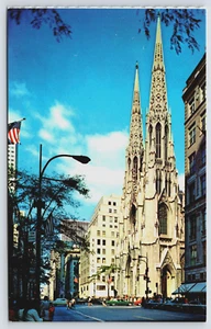 Postcard St Patricks Cathedral Catholic Church Chrome New York City c1970's - Picture 1 of 3