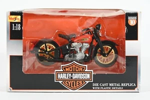 Maisto Harley Davidson Series 10 1:18 Die Cast Replica 1936 EL Knucklehead Black - Picture 1 of 5