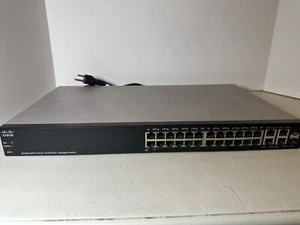 Cisco SF300-24PP 24-port Managed PoE Switch SF300-24PP-K9 V03 w/Cord - Picture 1 of 5