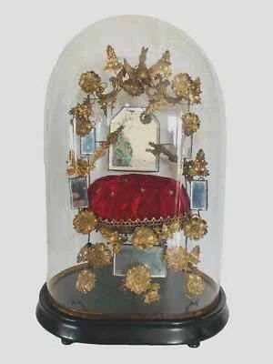 Globe de Mariée ancien en verre soufflé  XIX siècle - Photo 1/4