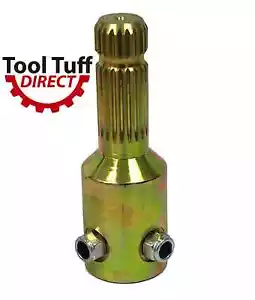 PTO Spline Adaptor 1-3/8 x 21 male x 1-3/4 x 20 Female Extends 4-5/8" Screw Lock - Picture 1 of 2