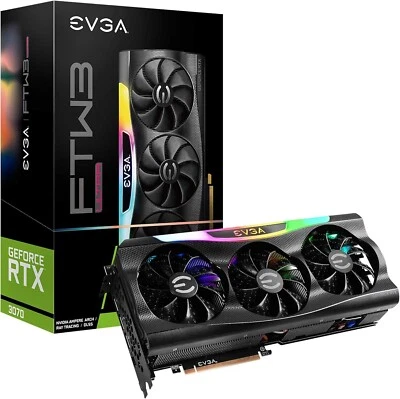 NEW EVGA GeForce RTX 3070 FTW3 ULTRA  8GB GDDR6 Graphics Card (08G-P5-3767-KL) - Image 1 of 4
