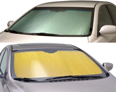 Volkswagen SILVER GOLD Custom Fit Sun Shade VW Windshield Heat SunScreen Shield - Image 1 of 4