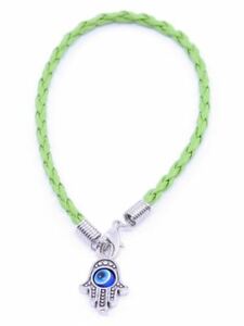 Hamsa Hand String Green Evil Eye Lucky Spiritual Bracelet Success Protection