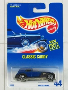Hot Wheels 1992 #44 Classic Caddy Ruote con lama blu - Foto 1 di 5