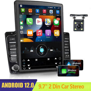 Apple Carplay 9.7" Android 12 Car Stereo Gps Navi Radio Player 2din Wifi +Camera