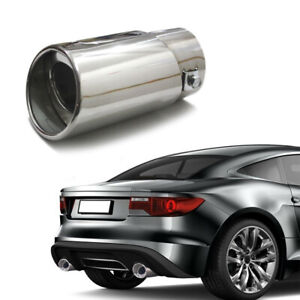 Chrome Car Stainless Steel Rear Exhaust Pipe Tail Muffler Tip Round Accessories