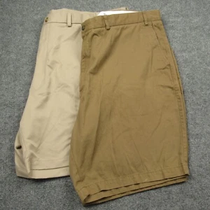 Roundtree & Yorke Shorts Men 52 Big Khaki Casual Fit Khaki Chino Shorts Lot Of 2 - Picture 1 of 18