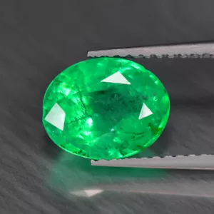 2,04Ct TOP QUALITY COLORE VERDE INTENSO 100% PIETRA PREZIOSA SMERALDO NATURALE_ZAMBIA - Foto 1 di 2