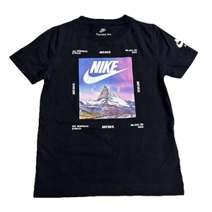 Nike Air Boys Sportswear “Just Do It” Logo Tee Mountains Kids T-shirt Size 6 NWT - Picture 1 of 9