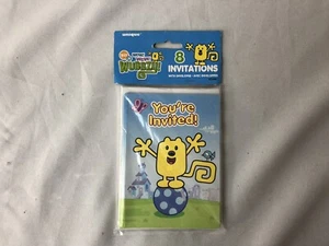 WOW! WOW! WUBBZY INVITATIONS 8 Count Birthday Party Supplies Stationery Nick Jr - Picture 1 of 2