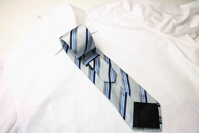 Corbata Hugo Boss Black Label Para Hombre Talla Única 100% Seda Clásica A Rayas - Imagen 1 de 4