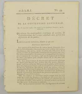Décret de la convention Nationale  Administration des secours ( 018 ) - Picture 1 of 2