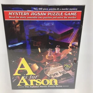 TDC Games Alphabet Mystery Jigsaw Puzzle - A is for Arson, 2 - 500 piece puzzles - Picture 1 of 6