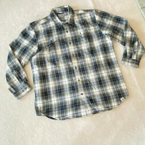 Men's Long Sleeves- CARHARTT Black Plaid Shirt - size XL - Picture 1 of 8
