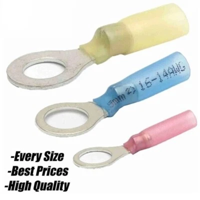 Heat Shrink Ring Terminals  22-10 AWG Waterproof Wire Crimp Connectors - Image 1 of 4