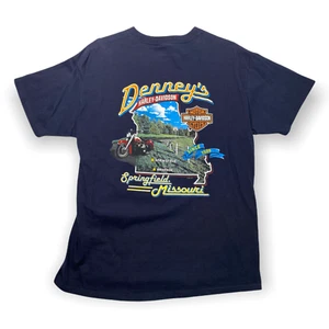 Denney's Harley Davidson Springfield MO T Shirt Large Hanes Beefy T 2009  - Picture 1 of 10