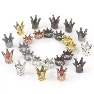 Encantador Metal Sólido Corona Dijes Pulsera Conector Espaciador Cuentas Hágalo usted mismo - Imagen 1 de 37