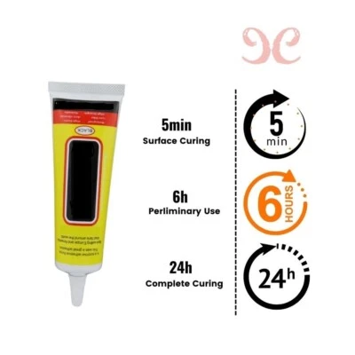 COLLA NERA  X SOSTITUZIONE TOUCH SCREEN DISPLAY CELLULARE TABLET IPHONE - Immagine 1 di 2