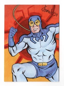 PRINT JLI - Blue Beetle (Ted Kord) #1 Sketch Card Limited Ed. 1/4 ACEO ATC - Picture 1 of 5