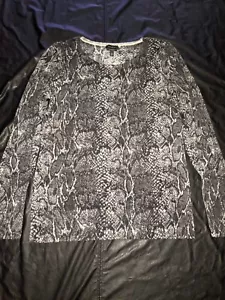 Talbot's Merino Wool Sweater Snakeprint Size XS Extra Smalll 100% Merino Wool - Picture 1 of 12