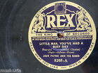 78rpm JACK PAYNE BAND little man you`ve had a busy day / moon country