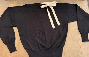 Gianni Versace Vintage 80s Damen 100% Kaschmir Pullover Schwarz Gr. EUR 44 LESEN - Bild 1 von 15