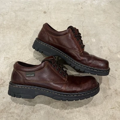 Zapatos Eastland para mujer 10M Plainview punta lisa Oxford 3150 cuero marrón con cordones Foto 1 de 4