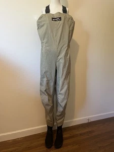 Simms GoreTex Waders FISHING Stocking foot Women Size L Made In USA Simms Belt - Picture 1 of 15