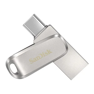 SanDisk 256GB Ultra Dual Drive Luxe, USB Type-C Flash Drive all-metal, up to 400 - Photo 1/8