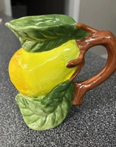 Rare Jay Willfred for Andrea by Sadek Yellow Pear Fruit Pitcher Vintage - Picture 1 of 9