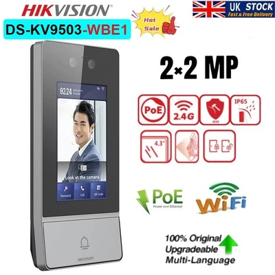 Hikvision DS-KV9503-WBE1 1080P Video Doorbell Camera with Face Recognition UK - Image 1 of 4