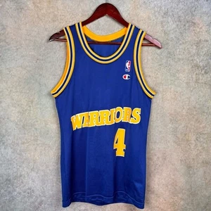 Vintage 90er Chris Webber Golden State Warriors Trikot Gr. M blau gold NBA Basketball - Bild 1 von 7