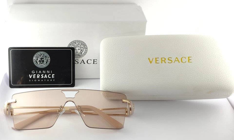 Luxury Versace Sunglasses | Rose Gold Frame | 100% UV Protected Yellow Lenses - Image 1 of 4