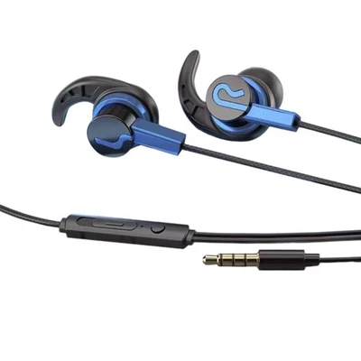 Secure Hook In Ear Corded Earphones With Builtin Mic For Sports And Calls Gaming - Image 1 of 4