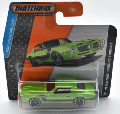 Matchbox Pontiac Firebird Formula Car 14/120 2014 Superfast Short Card - Image 1 of 2