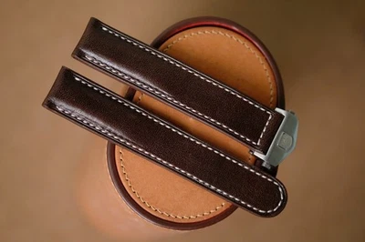 Handmade Tag Heuer strap for Tag Heuer brown size 20/18 with buckle - Image 1 of 4