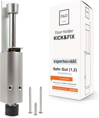 Tope de puerta abatible - Tapón de puerta de alta resistencia con escalón abatible - Funciona con pie Foto 1 de 4